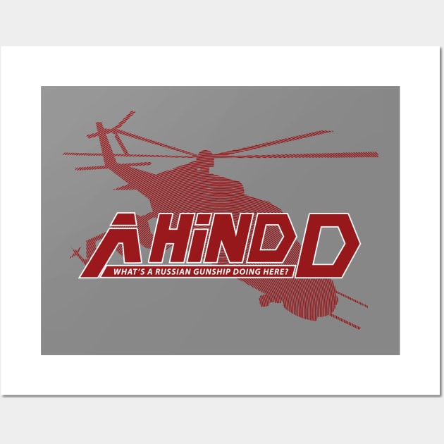 Metal Gear Solid A Hind D - Russian Gunship Tee Inspired by Kojima's MGS Wall Art by RevLevel